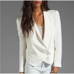 Elegant Rebecca Minkoff Cream Silk Women's Blazer